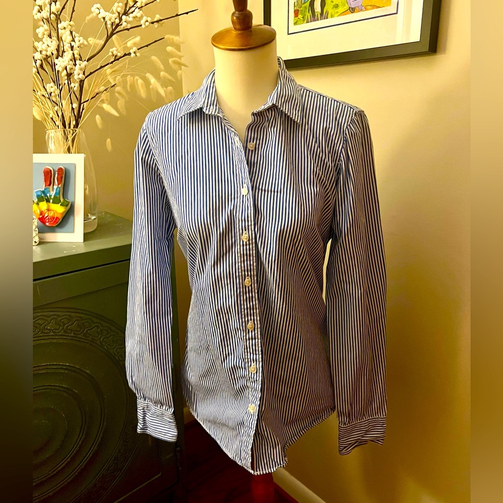 J.Crew striped button down shirt S